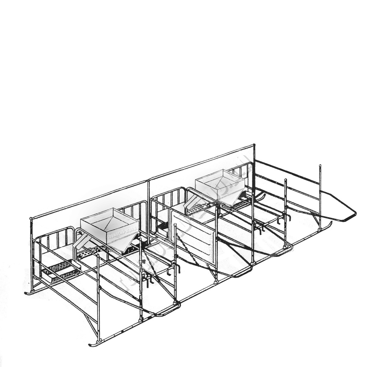 Монтаж УДС-3Б / УДЛЛ (доильная установка 4 места)